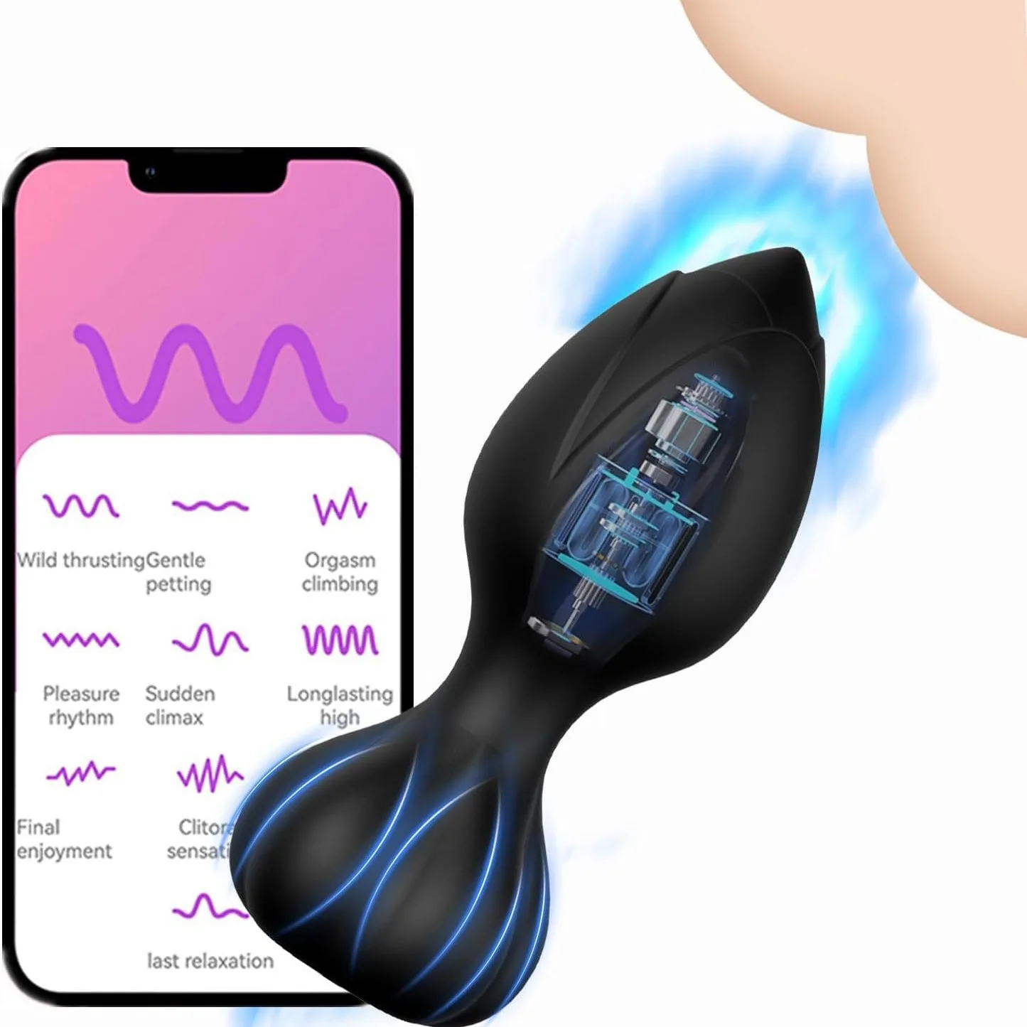 

Anal Vibrator with 10 Frequency Vibration Male Prostate Massage Stimulation Female G-spot Massage Adult Sexual Product Anal Plug