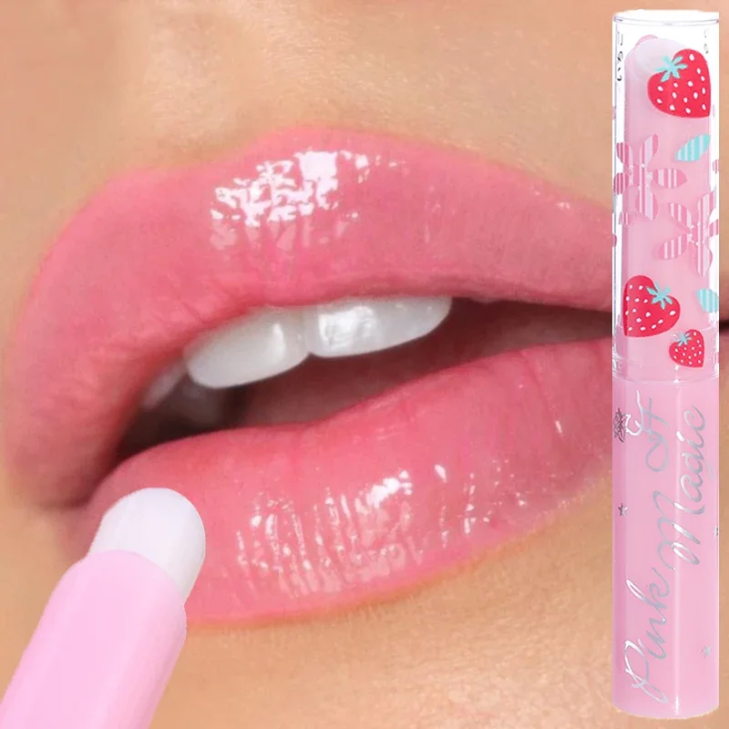 

Strawberry Moisturizing Lipstick Temperature Color Change Anti-drying Hydration Lip Balm Waterproof Lasting Gloss Lips Cosmetics