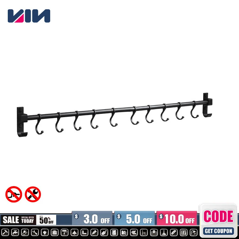 50cm Hole Free Aluminum Kitchen Removable Hooks Hanger Organizer Free Punch Hook Wall Hangers Hooks Bathroom Accessories
50cm Hole Free Aluminum Kitchen Removable Hooks Hanger Organizer Free Punch Hook Wall Hangers Hooks Bathroom Accessories