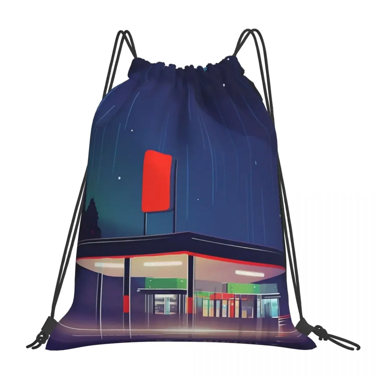 Gas Station In An Ethereal Night Backpack Portable Drawstring Bags Drawstring Bundle Pocket Sports Bag BookBag For Man Woman
Gas Station In An Ethereal Night Backpack Portable Drawstring Bags Drawstring Bundle Pocket Sports Bag BookBag For Man Woman