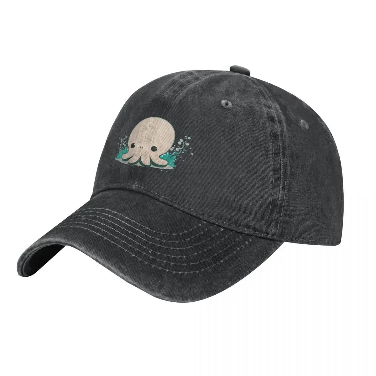 

Kawaii chibi cute octopus Cowboy Hat black Beach Outing Icon Sunscreen Men Women's