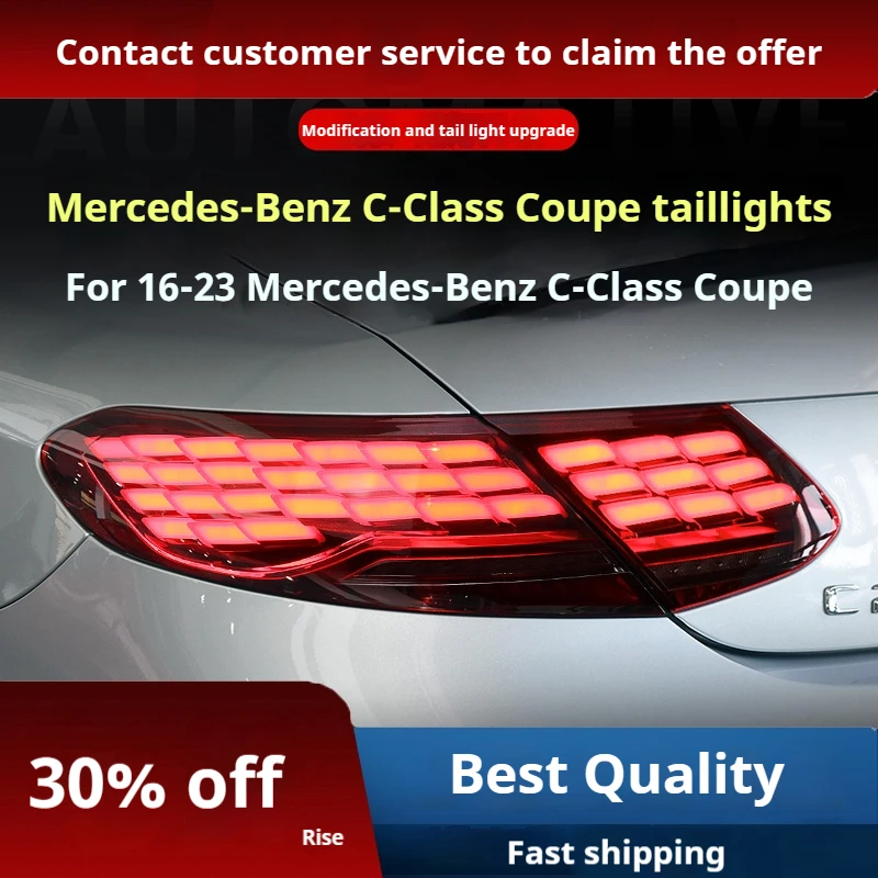 Автомобильные фары для 16-23 Mercedes-Benz C-class, купе, задняя часть, детали для модификации в сборе, дневные ходовые огни со шкалой дракона, плавный поворот
Автомобильные фары для 16-23 Mercedes-Benz C-class, купе, задняя часть, детали для модификации в сборе, дневные ходовые огни со шкалой дракона, плавный поворот
