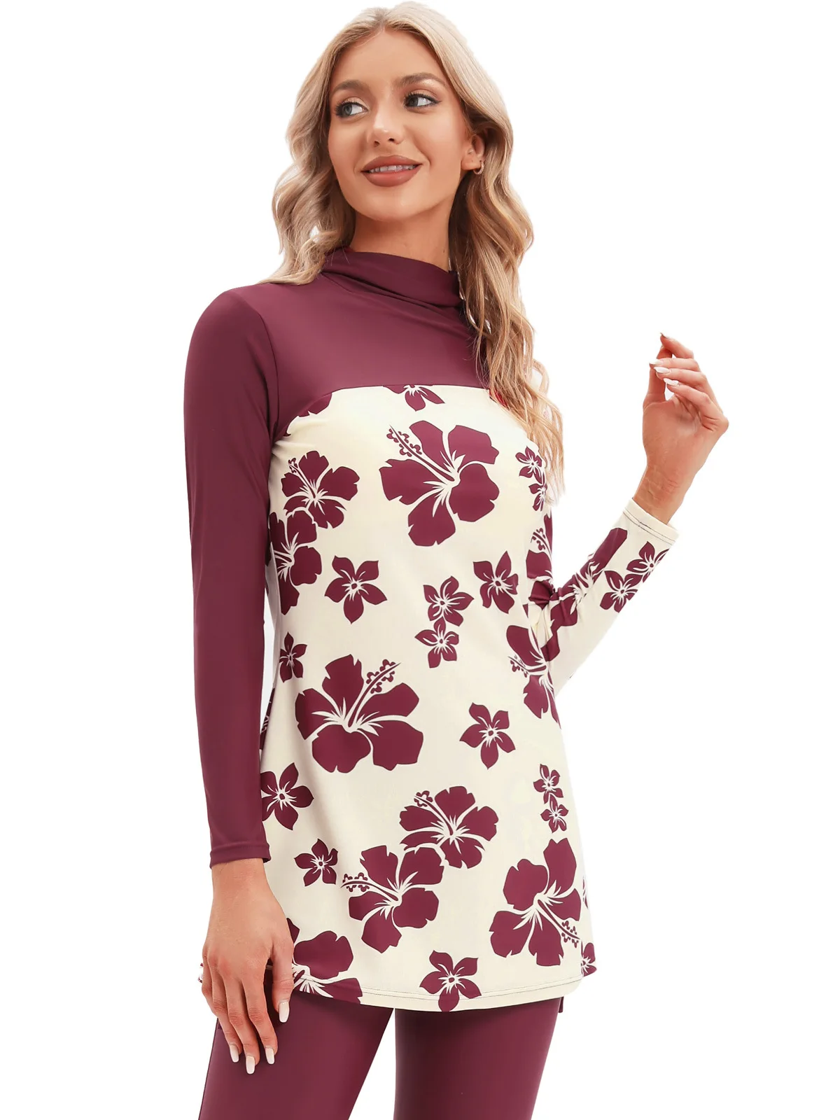 Fashion Printed Burkini High Elastic Thickened Hooded Swimsuit Female Conservative Beach with Chest Pad Muslim Swimsuit
Fashion Printed Burkini High Elastic Thickened Hooded Swimsuit Female Conservative Beach with Chest Pad Muslim Swimsuit