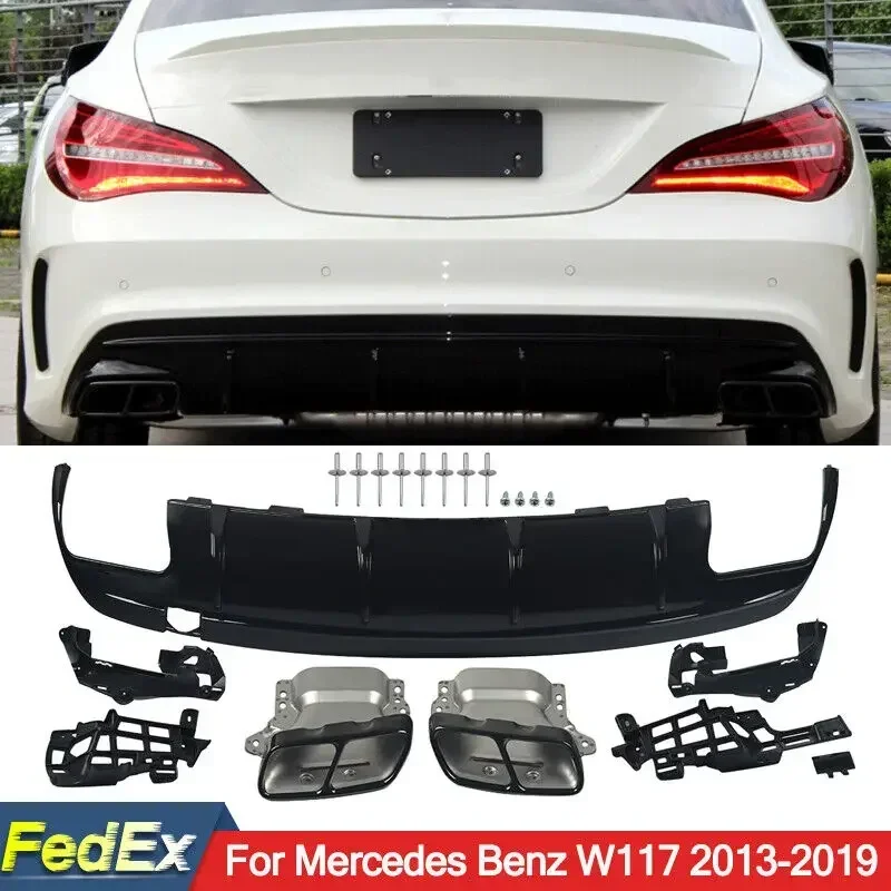 For Mercedes Benz W117 CLA200 CLA250 CLA45 AMG 2013-2019 Rear Diffuser+Tailpipes
For Mercedes Benz W117 CLA200 CLA250 CLA45 AMG 2013-2019 Rear Diffuser+Tailpipes