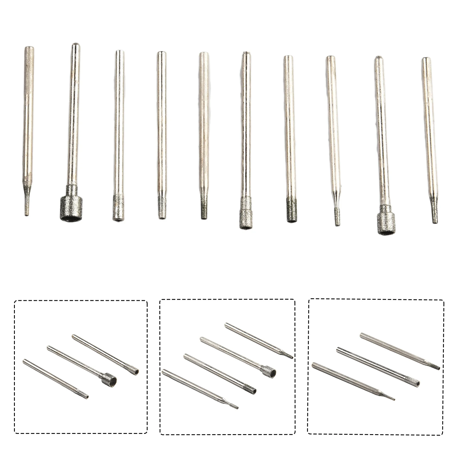 10Pcs Diamond Burr Core Bits Grinding Head Rotary Tool Abrasive Tools Equipment For Grinding Engraving Glass Tile Ceramics
10Pcs Diamond Burr Core Bits Grinding Head Rotary Tool Abrasive Tools Equipment For Grinding Engraving Glass Tile Ceramics