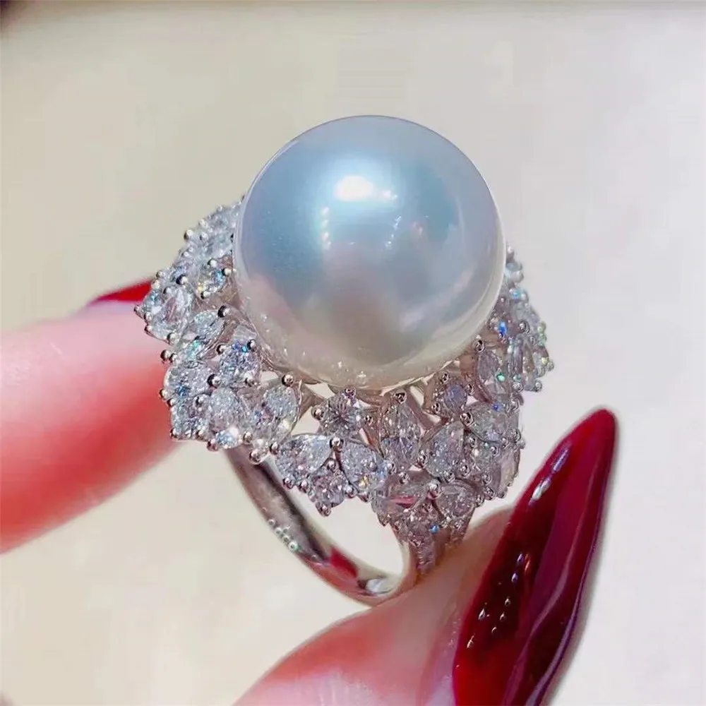 DIY Pearl Accessories S925 Sterling Silver Jewelry Gorgeous Fashion Women's Ring Empty Fit 13-14mm Beads
DIY Pearl Accessories S925 Sterling Silver Jewelry Gorgeous Fashion Women's Ring Empty Fit 13-14mm Beads