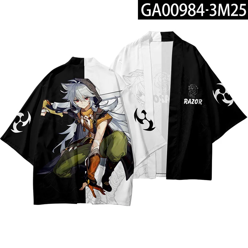 Японское кимоно, кардиган для мужчин и женщин Genshin Impact, летняя традиционная одежда хаори, юката, Мужская/Мужская рубашка для косплея 
Японское кимоно, кардиган для мужчин и женщин Genshin Impact, летняя традиционная одежда хаори, юката, Мужская/Мужская рубашка для косплея