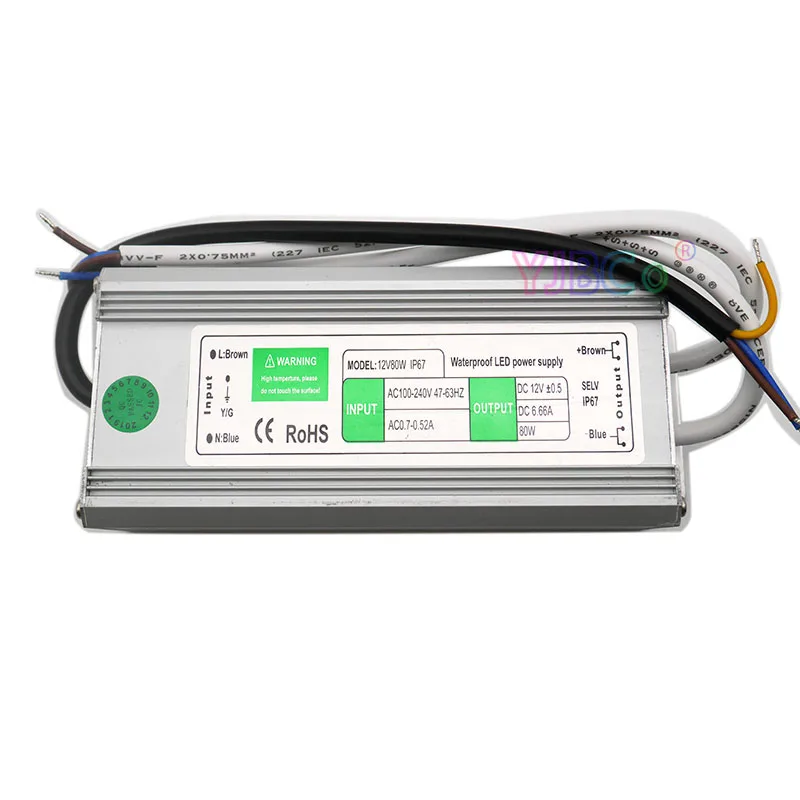 

Waterproof IP67 Transformer LED Light Power Supply AC110V-220V to DC 12V 24V 20W/30W/36W/45W/50W/150W LED Strip Driver adapter