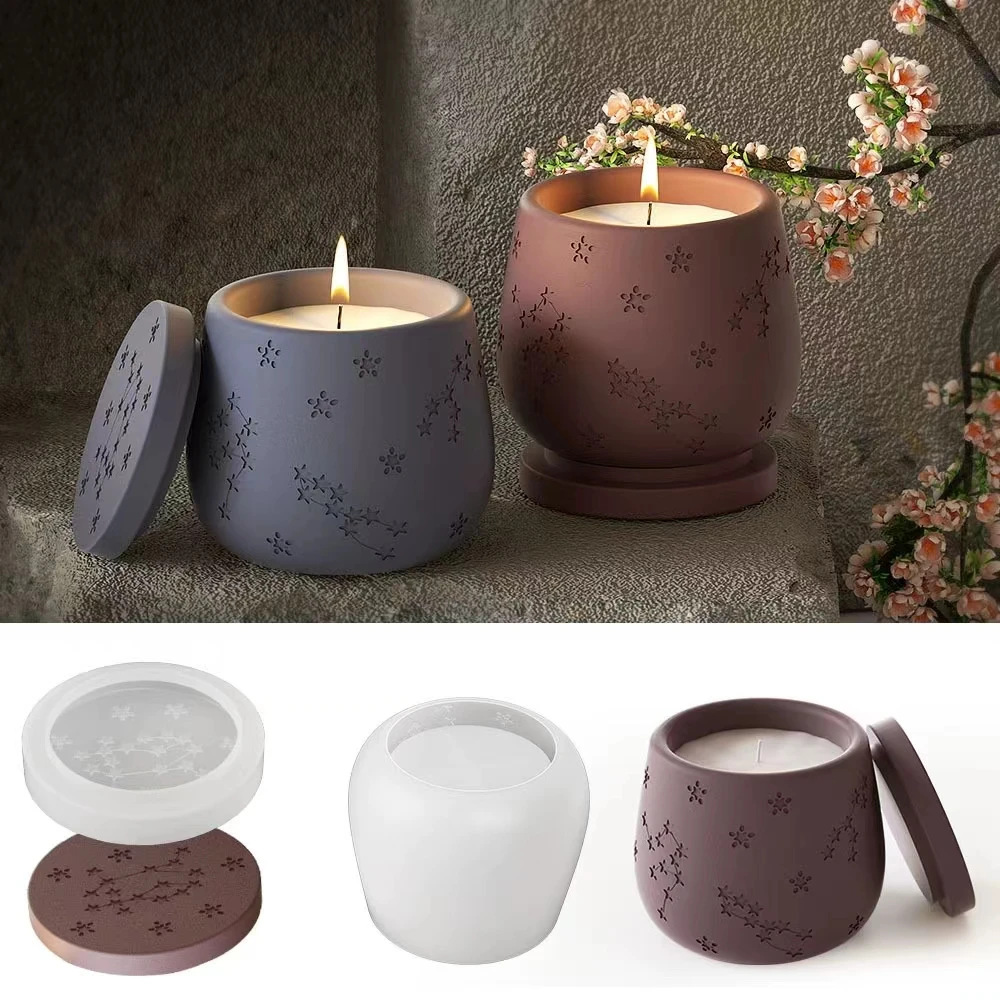 

Star Candle Jar Silicone Mold DIY Cement Gypsum Pouring Aromatherapy Storage Resin Mold Home Decoration Ornaments