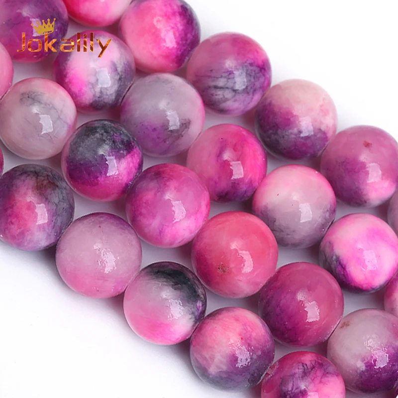 

21 Styles Colorful Persian Jades Stone Beads Round Loose Spacer Beads For Jewelry Making Diy Bracelets Necklaces 6 8 10 12mm 15"
