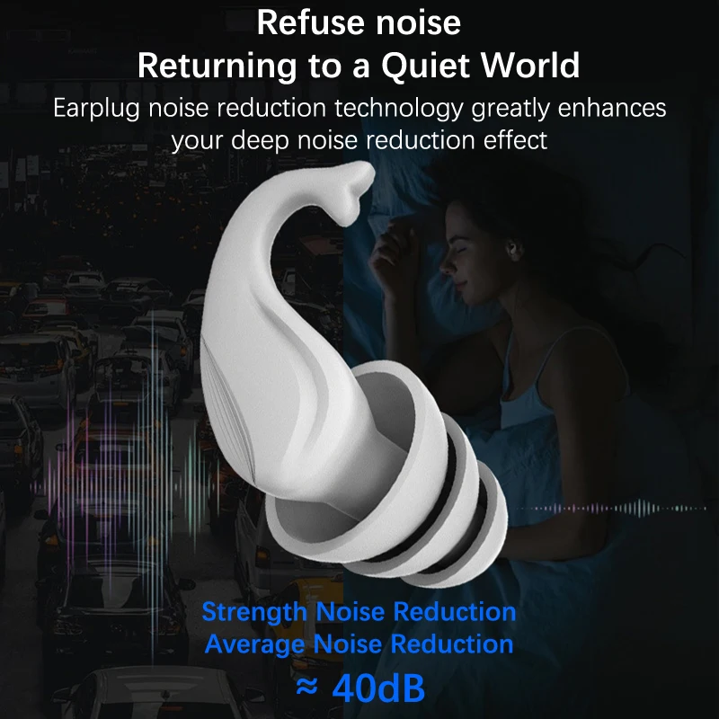 

Anti Noise Silicone Earplugs Waterproof Swimming Ear Plugs For Sleeping Diving Surf Soft Comfort Natation Swimming Ear Protector