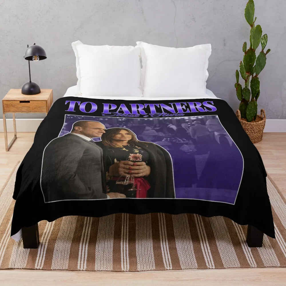 

To Partners EO Bensler Olivia Benson Elliot Stabler 90s Inspired Vintage Homage Classic . Throw Blanket Warm Blanket