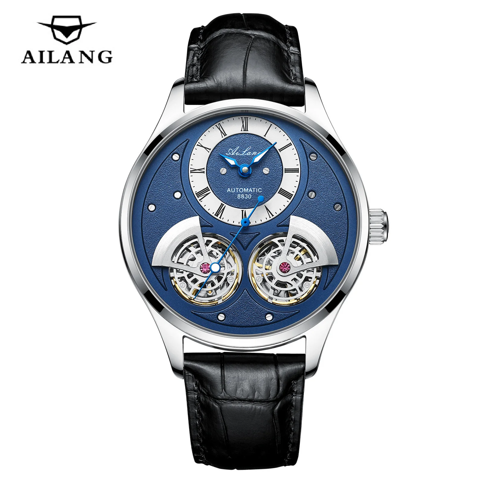 AILANG Luxury Brand Double Pendulum Hollow Tourbillon Men's Automatic Mechanical Watch Deep Waterproof Leather Business Watch
AILANG Luxury Brand Double Pendulum Hollow Tourbillon Men's Automatic Mechanical Watch Deep Waterproof Leather Business Watch