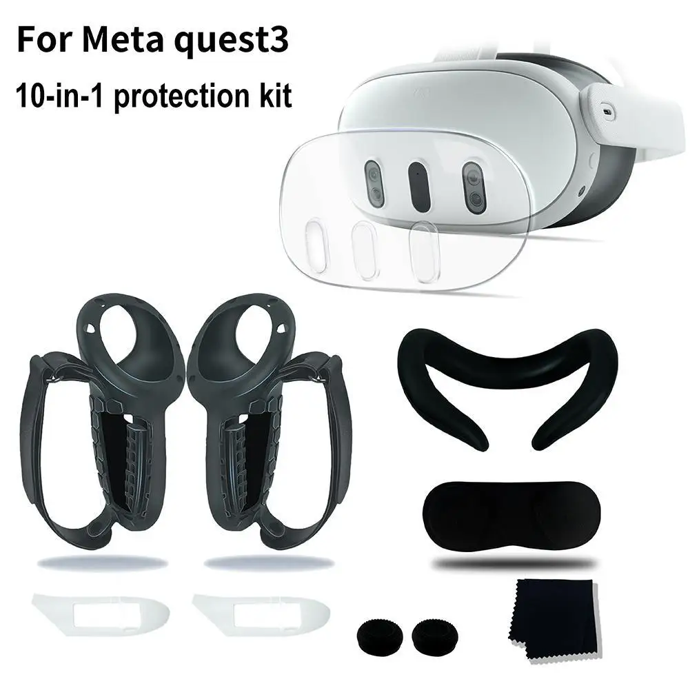 New VR Protective Cover Case For Meta Quest 3 VR Headset Head Face Cover Lens Cover Controller Grips For Quest3 Accessories
New VR Protective Cover Case For Meta Quest 3 VR Headset Head Face Cover Lens Cover Controller Grips For Quest3 Accessories