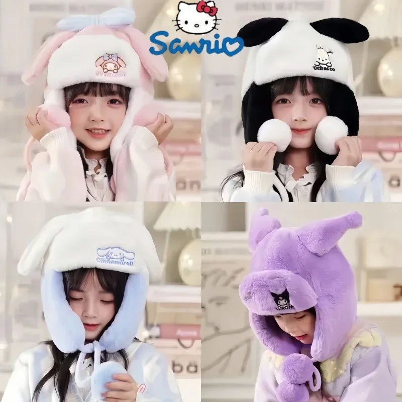 Kawaii Sanrios My Melody Kuromi Warm Hat Anime kawaii Cinnamoroll Pochacco Winter Plush Windproof Ear Protection Hat Gift
Kawaii Sanrios My Melody Kuromi Warm Hat Anime kawaii Cinnamoroll Pochacco Winter Plush Windproof Ear Protection Hat Gift