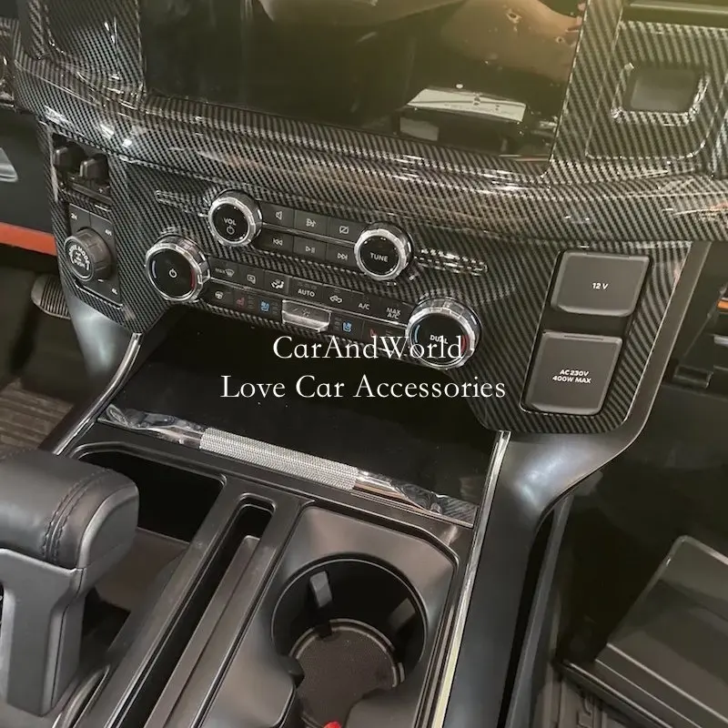 ABS Carbon Fiber Interior Console Air Condition Knob Switch Frame Cover Trims Car Accessories For Ford Raptor F150 2022-2024
ABS Carbon Fiber Interior Console Air Condition Knob Switch Frame Cover Trims Car Accessories For Ford Raptor F150 2022-2024