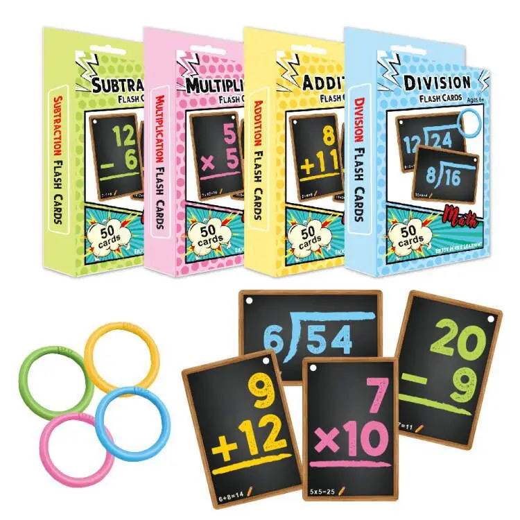 

Kids Early Learning Addition Subtraction Multiplication Division Arithmetic Learning Cards Students Thinking Skills Math Cards