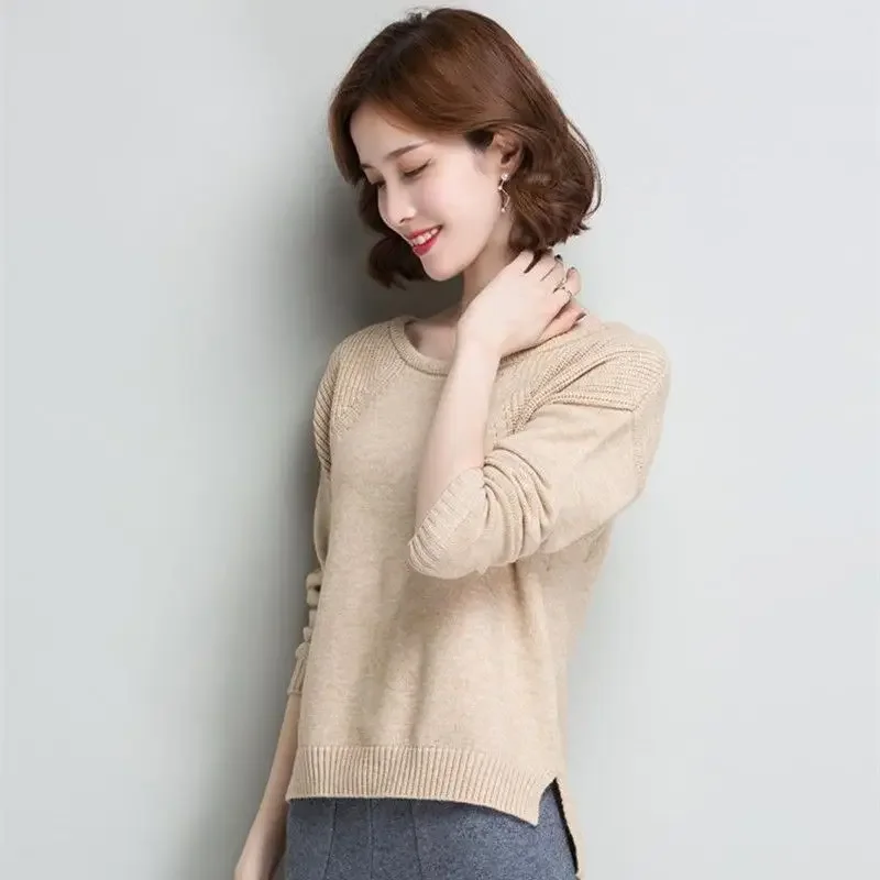 2023 New Women's Clothing Knitted Crew Neck Long Sleeve Office Lady Loose Solid Color Elegant Casual All-match Pullovers
2023 New Women's Clothing Knitted Crew Neck Long Sleeve Office Lady Loose Solid Color Elegant Casual All-match Pullovers