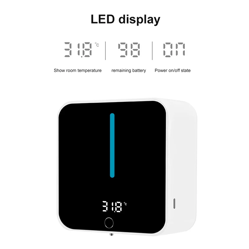 Wall Mount Automatic Foam Soap Dispensers 400ml LED Temperature Display Electric Touchless Bathroom Smart Washing Hand Machine
Wall Mount Automatic Foam Soap Dispensers 400ml LED Temperature Display Electric Touchless Bathroom Smart Washing Hand Machine
