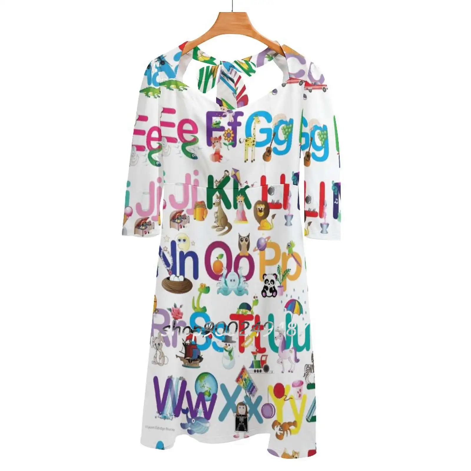 Alphabet For Kids Sweetheart Knot Flared Dress Fashion Design Large Size Loose Dress Alphabet Animals Bright Cartoon Children
Alphabet For Kids Sweetheart Knot Flared Dress Fashion Design Large Size Loose Dress Alphabet Animals Bright Cartoon Children