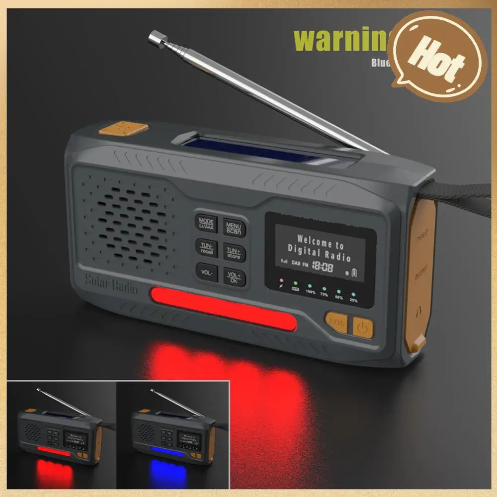 Аварийное радио на солнечной батарее с рукояткой, 4 способа работы, DAB/FM/Bluetooth-совместимое радио, лампа для чтения, разъем для наушников 3,5 мм для выживания
Аварийное радио на солнечной батарее с рукояткой, 4 способа работы, DAB/FM/Bluetooth-совместимое радио, лампа для чтения, разъем для наушников 3,5 мм для выживания