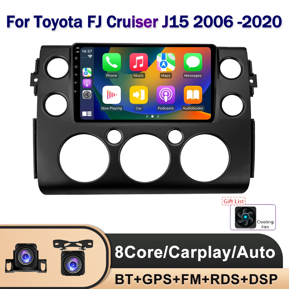 QLED IPS 6+256G 4G LTE DSP Android 12 Car Radio Multimedia Player for Toyota FJ Cruiser J15 2006 2007 2008-2020 GPS Navigation
QLED IPS 6+256G 4G LTE DSP Android 12 Car Radio Multimedia Player for Toyota FJ Cruiser J15 2006 2007 2008-2020 GPS Navigation