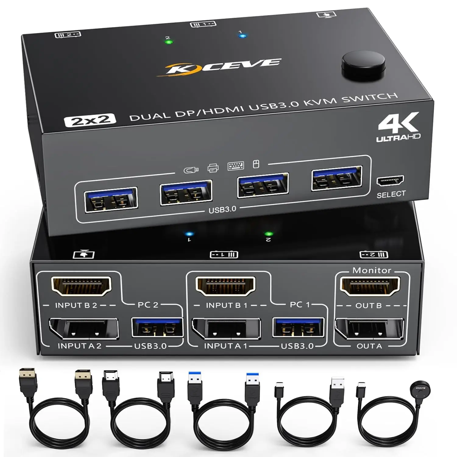 Новинка 2024, KCEVE DP HDMI USB 3,0, два монитора, Displayport KVM-переключатель, поддержка 2 компьютеров, совместное использование клавиатуры, мыши и монитора
Новинка 2024, KCEVE DP HDMI USB 3,0, два монитора, Displayport KVM-переключатель, поддержка 2 компьютеров, совместное использование клавиатуры, мыши и монитора