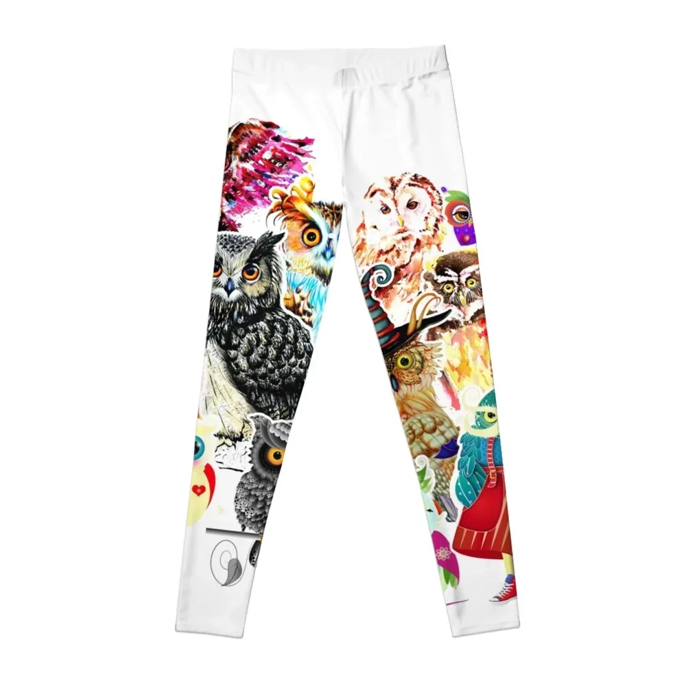 

Owls collage Leggings sports woman gym gym clothing Womens Leggings