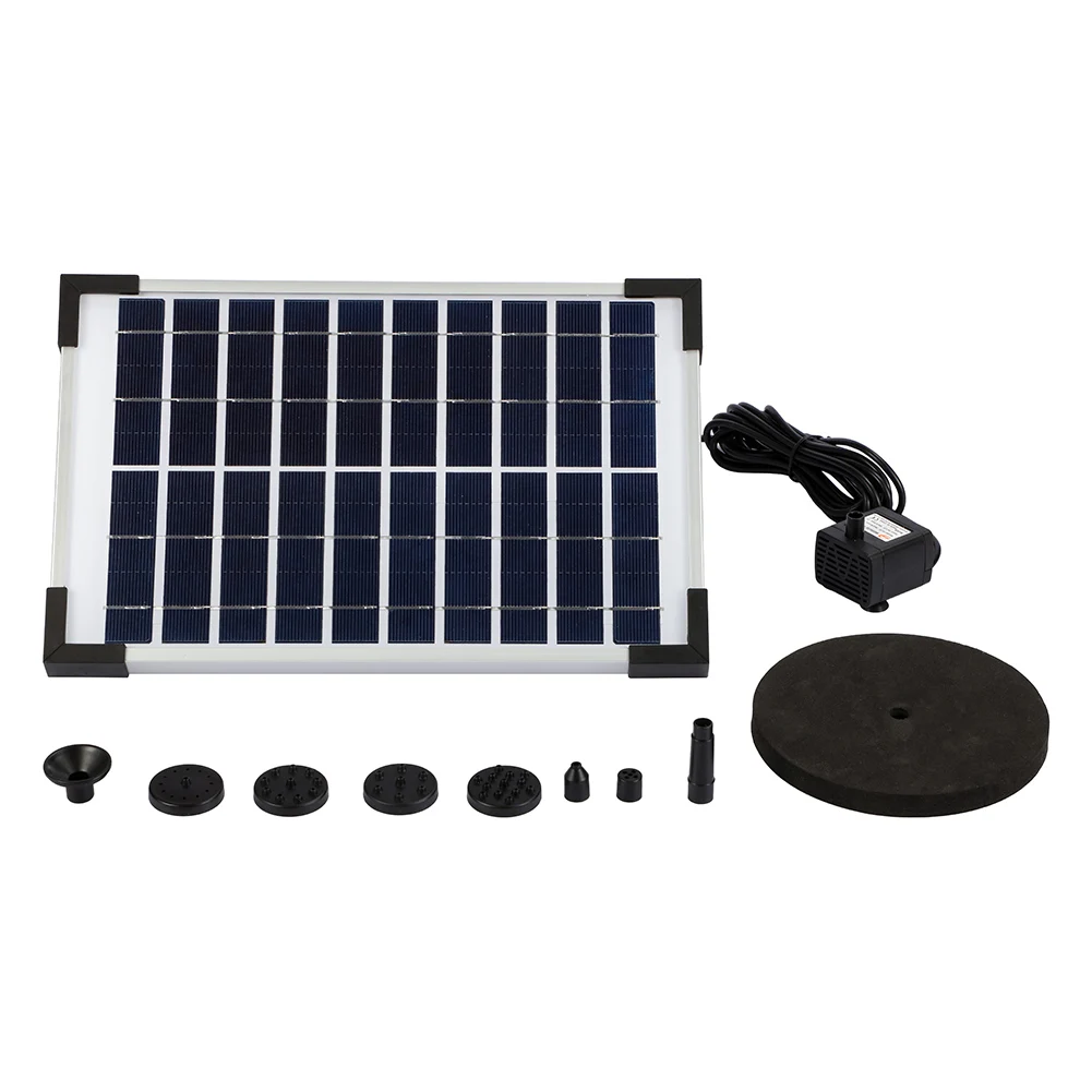 SF005 10V 5W Solar Panel400L/H SolarWaterPump Kits with 6 Nozzles ForOutdoor Waterfall Aquarium Fish Tank Fountain Garden Pool P SF005 10V 5W Solar Panel400L/H SolarWaterPump Kits with 6 Nozzles ForOutdoor Waterfall Aquarium Fish Tank Fountain Garden Pool P