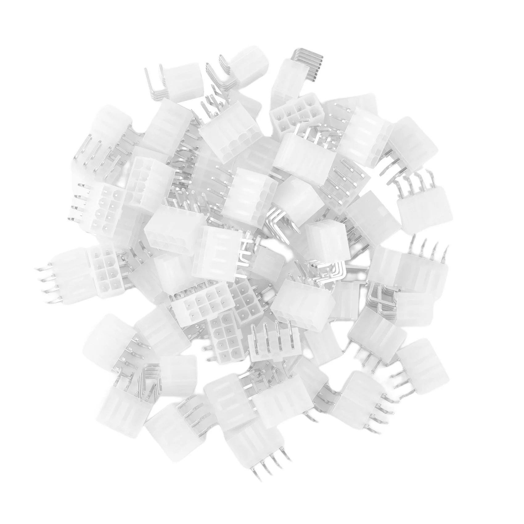 

60PCS/1LOT 5557 4.2mm 8P 8PIN Female Socket Curved Needle for PC Computer ATX CPU Power Connector