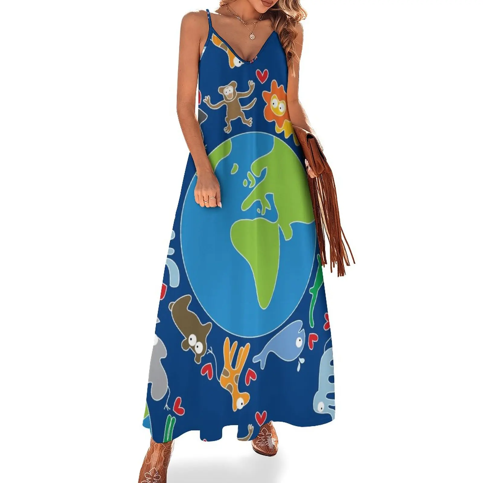 We Love Our Planet Animals Around The World II fatfatin Sleeveless Dress elegant and pretty women's dresses loose summer dress
We Love Our Planet Animals Around The World II fatfatin Sleeveless Dress elegant and pretty women's dresses loose summer dress