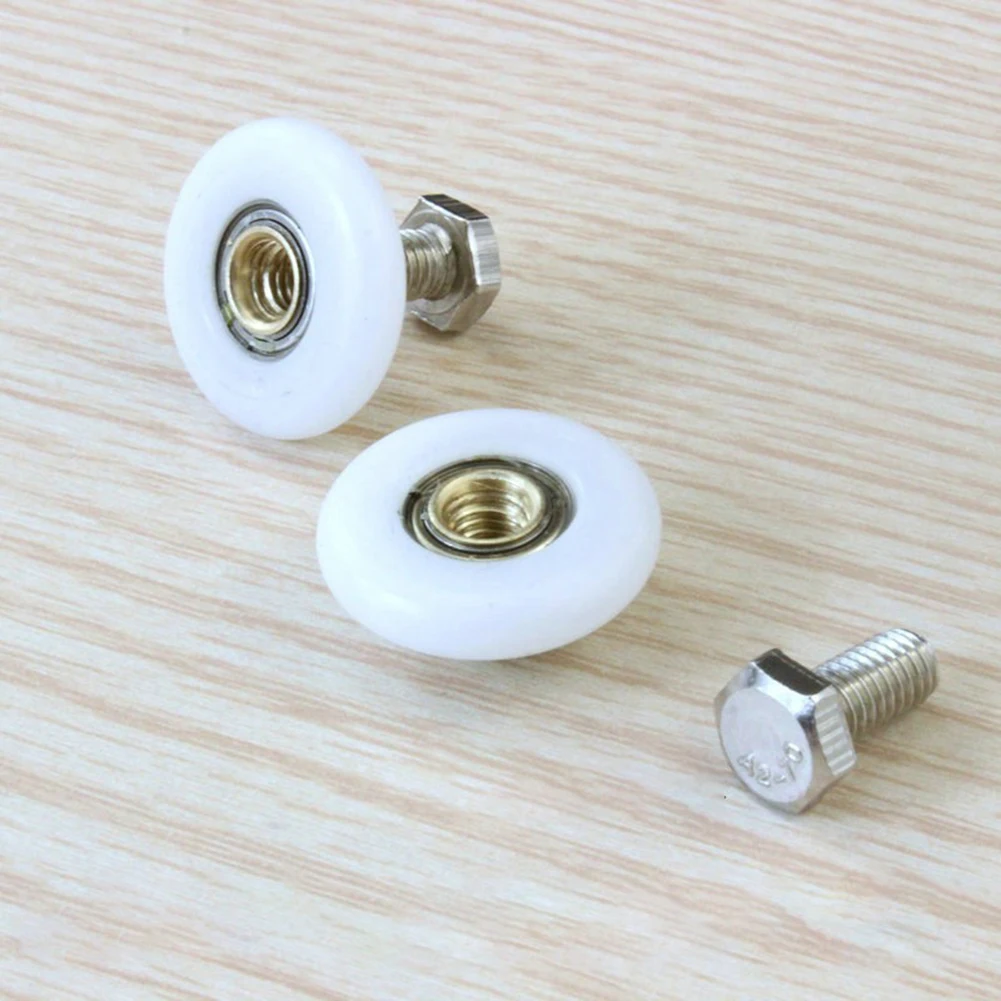 Door Rollers Pulley Bathroom Shower Room 19mm Wheel Diameter 4/8 Pcs Brass Center Stainless Steel Screws White
Door Rollers Pulley Bathroom Shower Room 19mm Wheel Diameter 4/8 Pcs Brass Center Stainless Steel Screws White