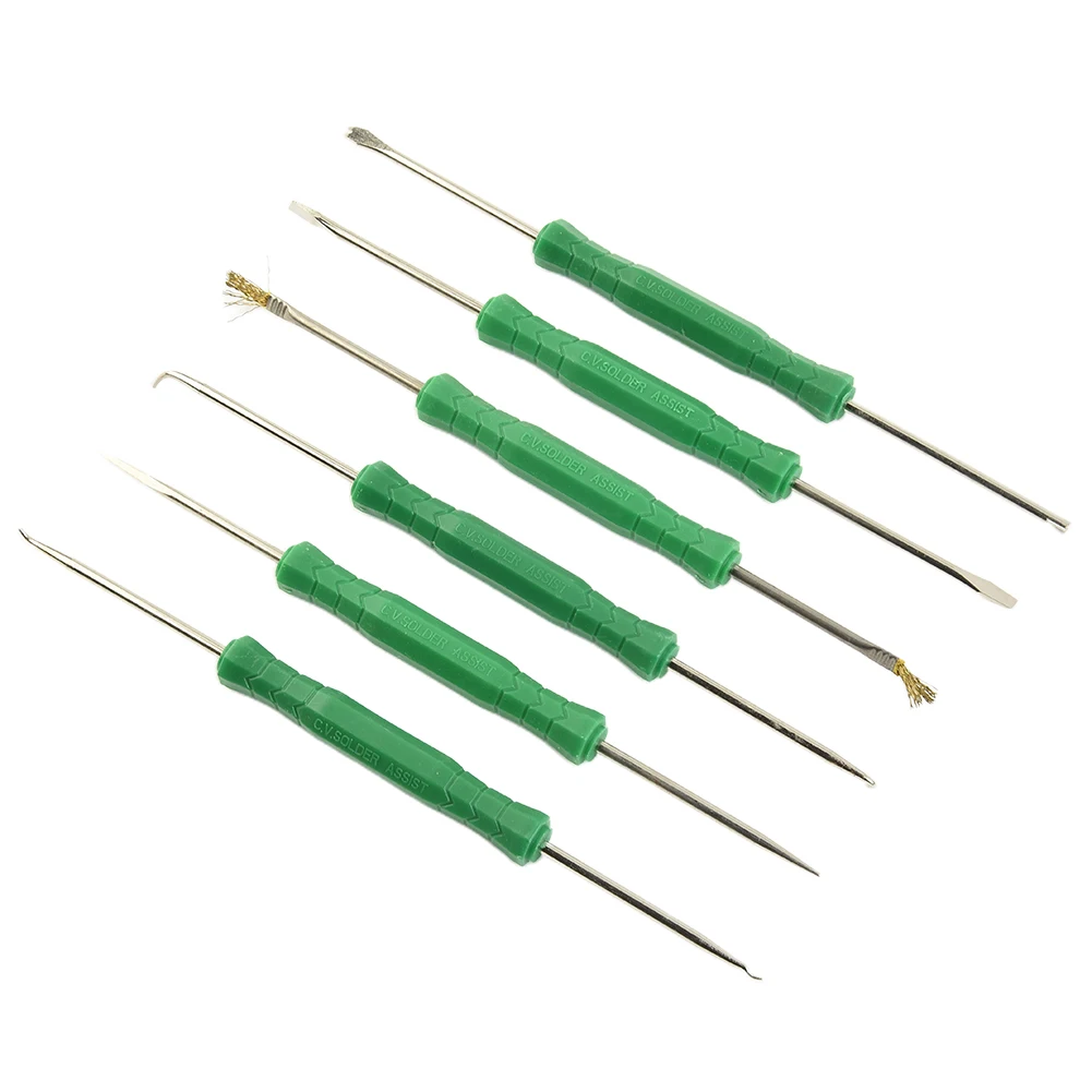 6PCS Desoldering Aid Tool Kit Carbon Steel Circuit Board Soldering Welding Auxiliary Tools Welding Oldering Aid PCB Cleaning
6PCS Desoldering Aid Tool Kit Carbon Steel Circuit Board Soldering Welding Auxiliary Tools Welding Oldering Aid PCB Cleaning