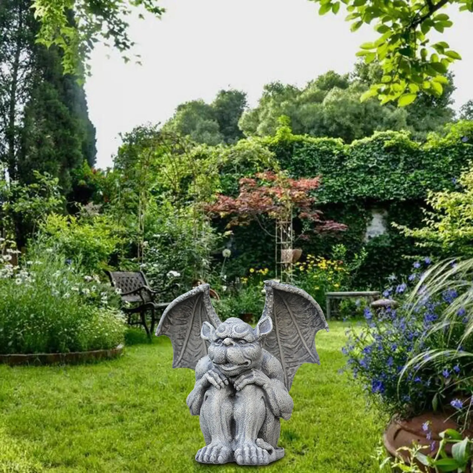 Садовая статуя Gargoyle, лужайка, патио, мистическая скульптура, уличный декор для отеля
Садовая статуя Gargoyle, лужайка, патио, мистическая скульптура, уличный декор для отеля