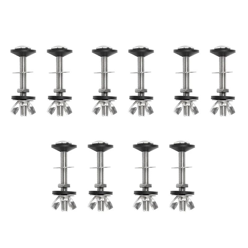 10 Pack Toilet Tank To Bowl Bolt Kits Cistern Bolts Kit,Stainless Steel Toilet Pan Fixing Fitting With Double Gaskets
10 Pack Toilet Tank To Bowl Bolt Kits Cistern Bolts Kit,Stainless Steel Toilet Pan Fixing Fitting With Double Gaskets