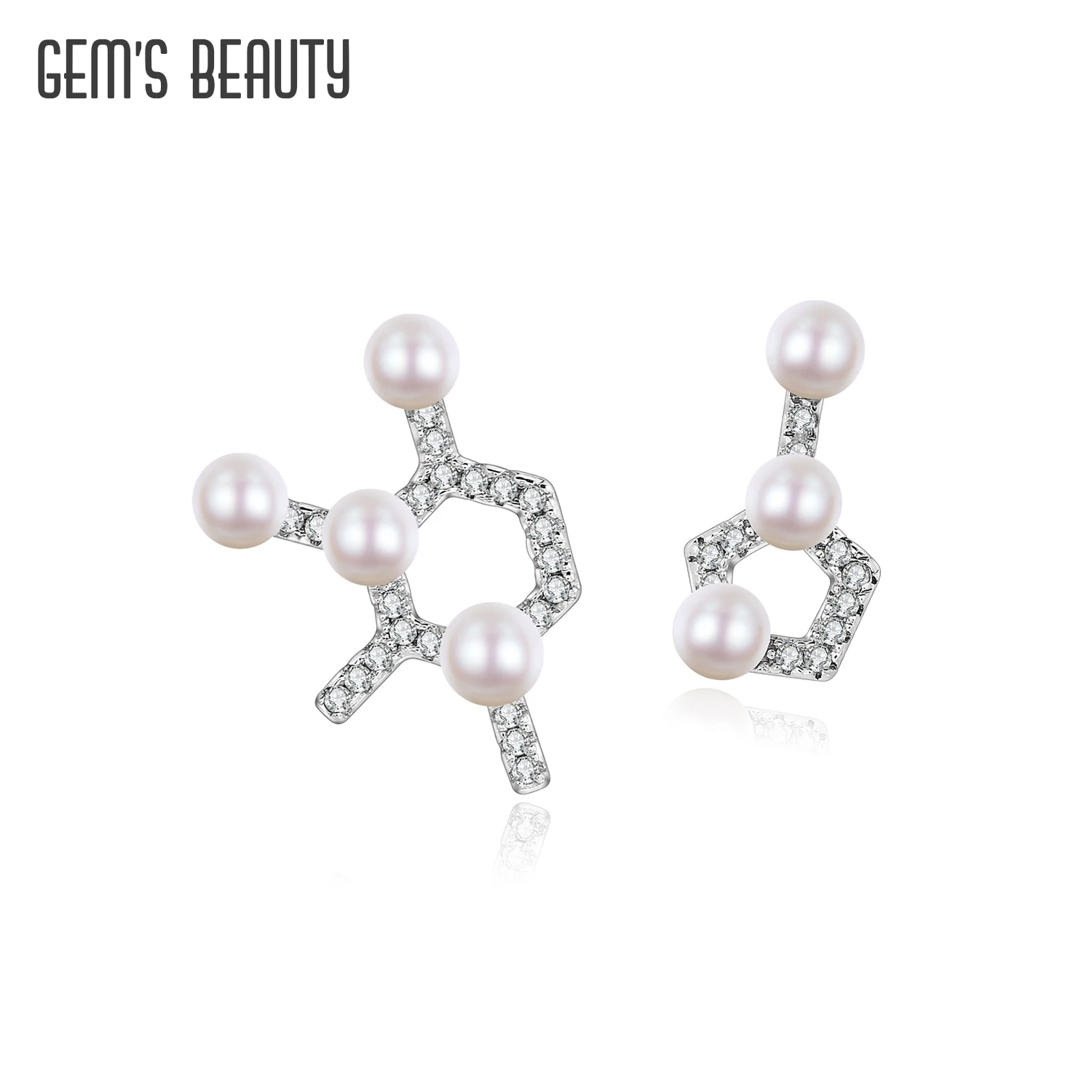 GEM'S BEAUTY Original Design Caffeine Earrings Fresh-water Pearl Birthstone Stud Earrings in 925 Sterling Silver Gift For Her
GEM'S BEAUTY Original Design Caffeine Earrings Fresh-water Pearl Birthstone Stud Earrings in 925 Sterling Silver Gift For Her