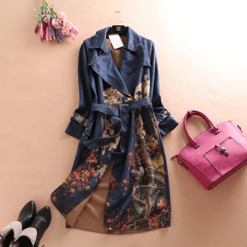 Spring New Women's Trench Coat M-Top Over Knee Ladies Windbreaker Long Autumn Belt Suede Long-sleeve Trench Coat Female Femmes
Spring New Women's Trench Coat M-Top Over Knee Ladies Windbreaker Long Autumn Belt Suede Long-sleeve Trench Coat Female Femmes