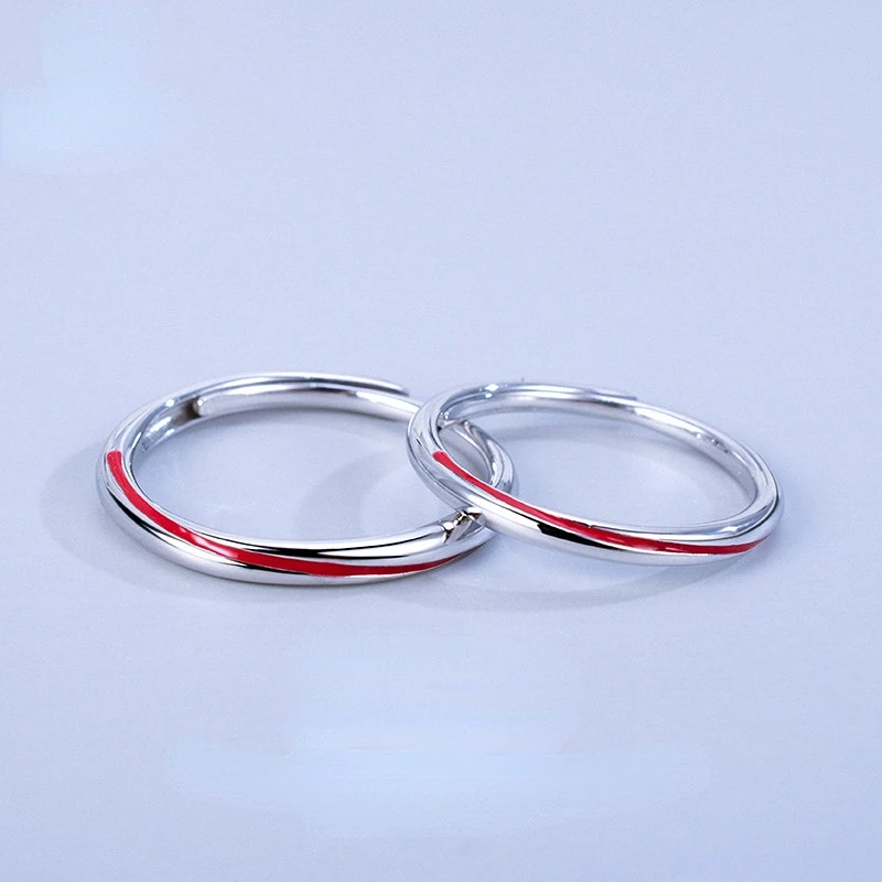 Vintage Personality Simple Red Edge Crystal Couple Open Ring Engagement Wedding Ring Banquet Jewelry Accessories Gift 
Vintage Personality Simple Red Edge Crystal Couple Open Ring Engagement Wedding Ring Banquet Jewelry Accessories Gift