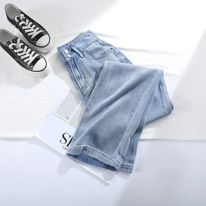 XS-2XL Size Good Quality Ice Silk Jeans Women Summer High Waist Loose Straight Thin Tiansi Denim Trouses Wide Leg Casual Pants
XS-2XL Size Good Quality Ice Silk Jeans Women Summer High Waist Loose Straight Thin Tiansi Denim Trouses Wide Leg Casual Pants