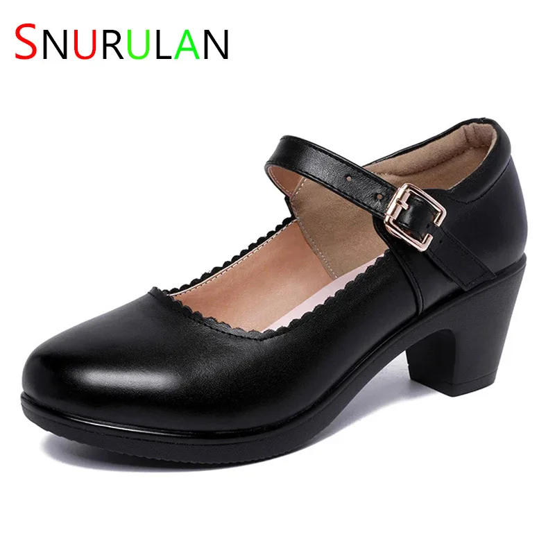 Women's Platform Shoes Square Heel Spring 2023 Black Soft Leather Med Heels Pumps Ladies Office Party Shoe Plus Size
Women's Platform Shoes Square Heel Spring 2023 Black Soft Leather Med Heels Pumps Ladies Office Party Shoe Plus Size