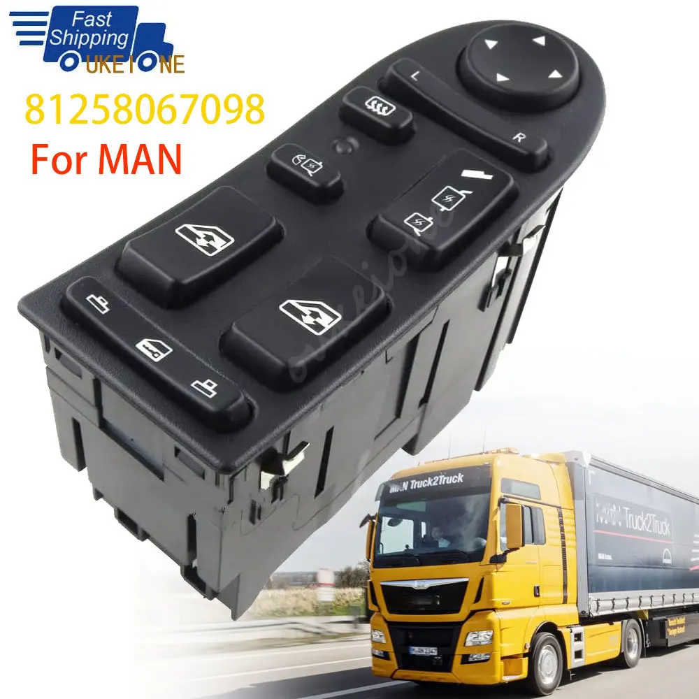 Car Accessories For MAN TGA TGX Front Left Side Elextric Power Window Switch Lifter Control Button 81258067098 Replacement Parts
Car Accessories For MAN TGA TGX Front Left Side Elextric Power Window Switch Lifter Control Button 81258067098 Replacement Parts