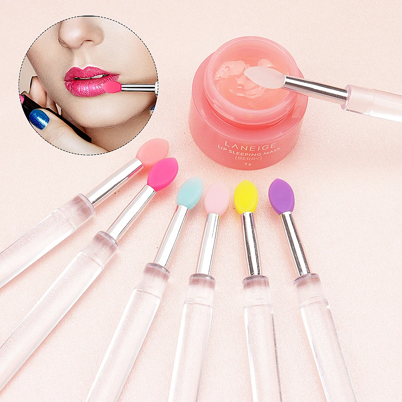 10pcs Soft Silicone Lipstick Brush Lip Stick Applicator Portable Clear Handle Clean Microbrush Lipgloss Makeup Brush Beauty Tool
10pcs Soft Silicone Lipstick Brush Lip Stick Applicator Portable Clear Handle Clean Microbrush Lipgloss Makeup Brush Beauty Tool