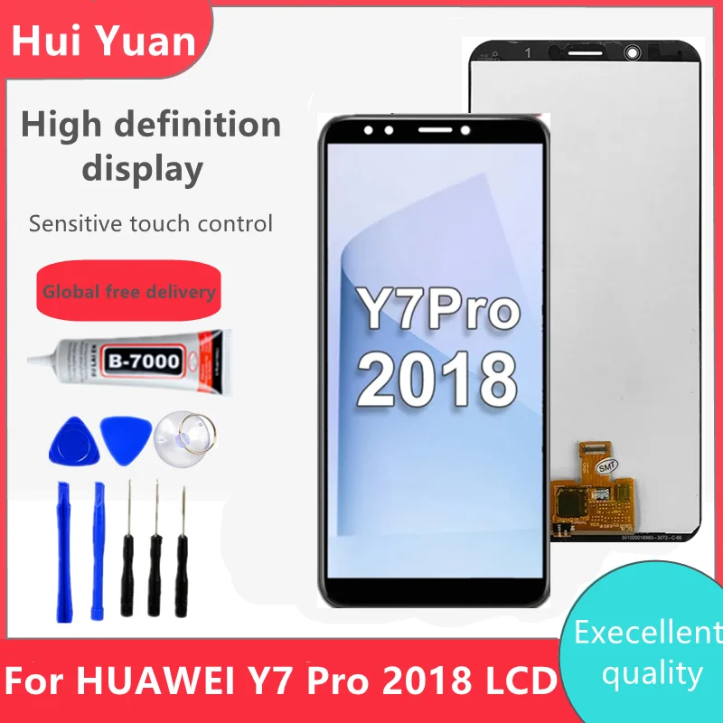 

Дисплей 5,99 ''для Huawei Y7 2018, ЖК-дисплей, сенсорный экран для Huawei Y7 Pro 2018, дисплей Y7 Prime 2018, экран для телефона