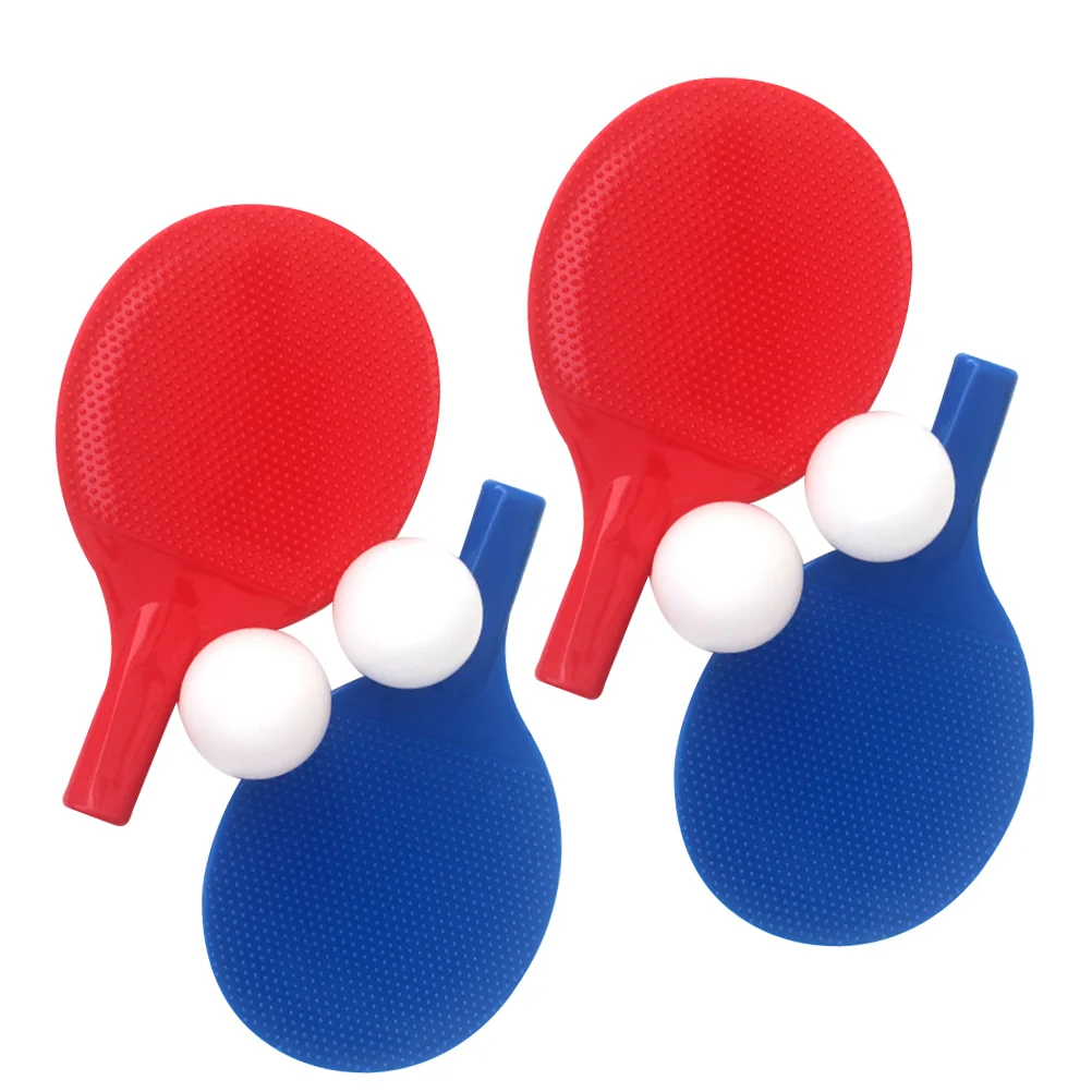 

Plastic Table Tennis Racket Toys With Balls Children Fitness Entertainment Ping Pong Paddle For Beginners Kids