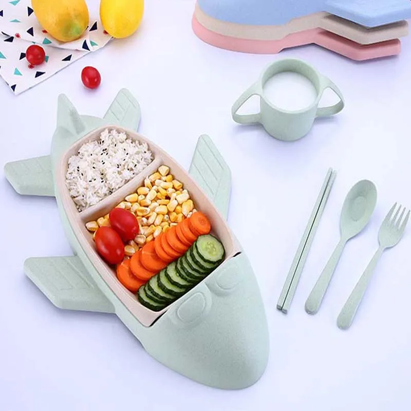 Фото Самолёт столовая посуда ложка Вилка нож набор палочек для еды детей школьная
