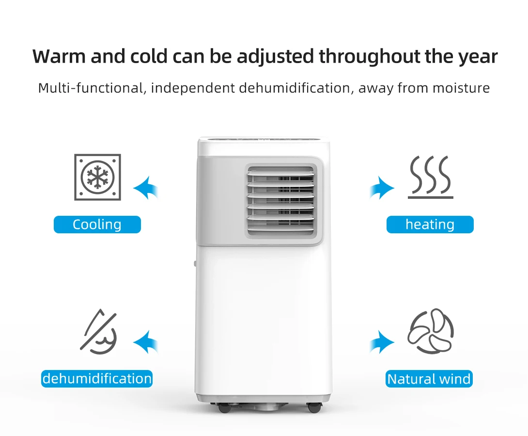 8000 BTU Portable Cooling Heating Mobile AC Hotel Room Air Conditioner for Household 8000 BTU Portable Cooling Heating Mobile AC Hotel Room Air Conditioner for Household