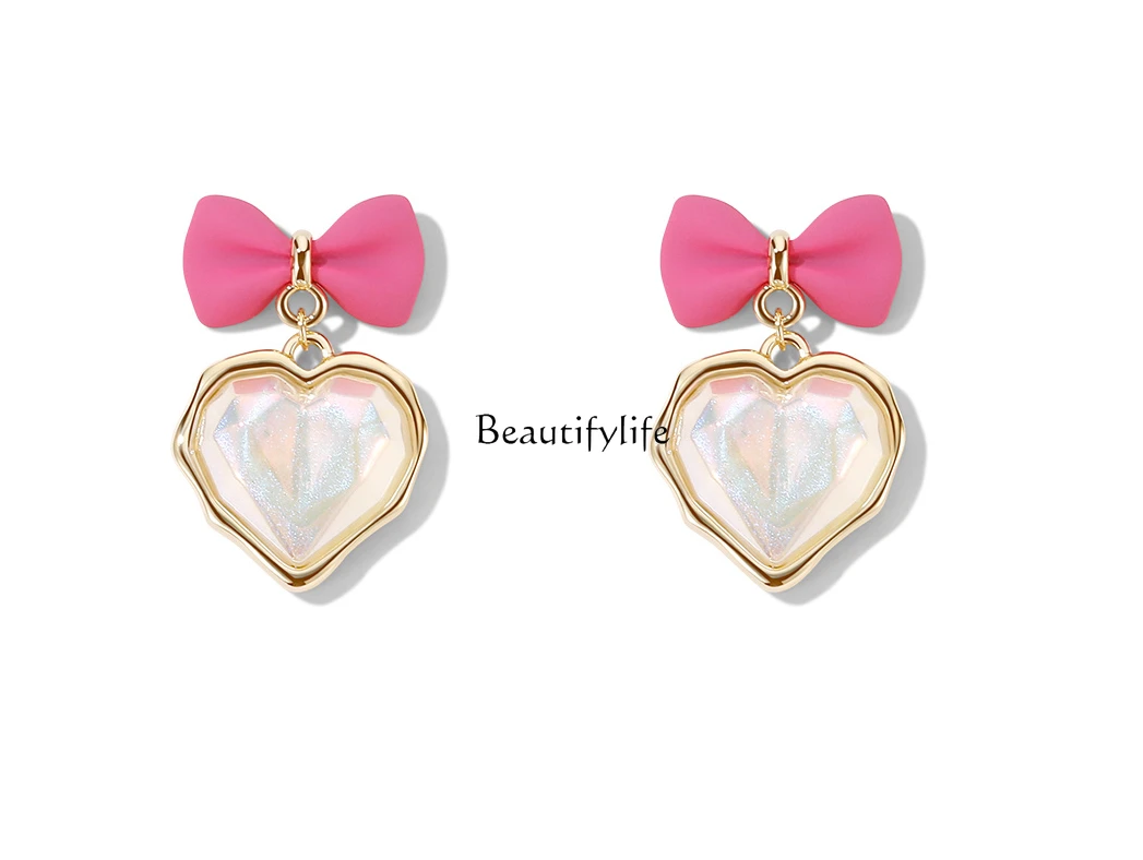 Love Heart Bow Tie Earrings Women's Light Luxury Earrings High-Grade French Style Temperament Earrings
Love Heart Bow Tie Earrings Women's Light Luxury Earrings High-Grade French Style Temperament Earrings