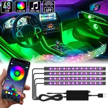 4 in 1 Car Interior Light 16Colors APP/40-key Remote Control RGB Neon Strip Lamp for Various Cars Foot Atmosphere Decoration
4 in 1 Car Interior Light 16Colors APP/40-key Remote Control RGB Neon Strip Lamp for Various Cars Foot Atmosphere Decoration