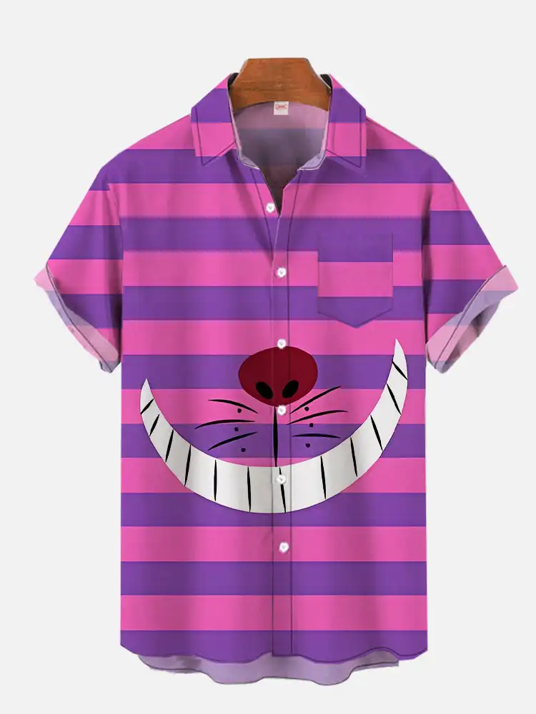 Hawaiian striped anime smiley print men's short-sleeved shirt Beach casual men's lapel top 2024 new large size men's shirt
Hawaiian striped anime smiley print men's short-sleeved shirt Beach casual men's lapel top 2024 new large size men's shirt