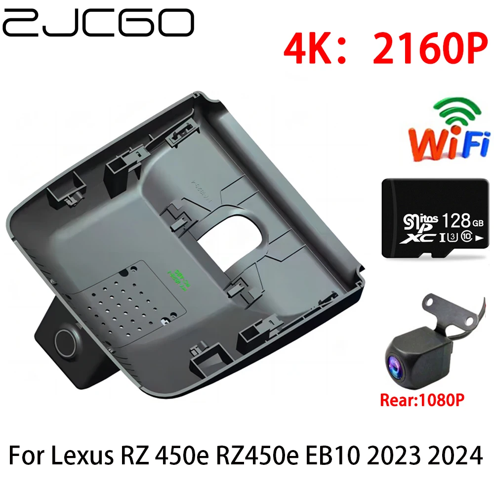 

ZJCGO 4K Car DVR Dash Cam Wifi Front Rear Camera 2 Lens 24h Monitor Parking for Lexus RZ 450e RZ450e EB10 2023 2024